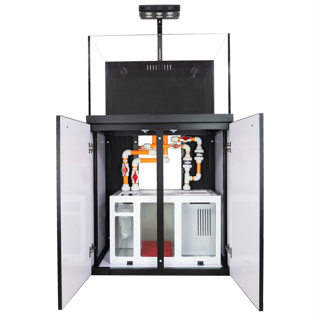 CORAL REEF AQUARIUM 50 GALLON TEMPERED GLASS FISH TANK COMPLETE SET-REEF-860-ABK