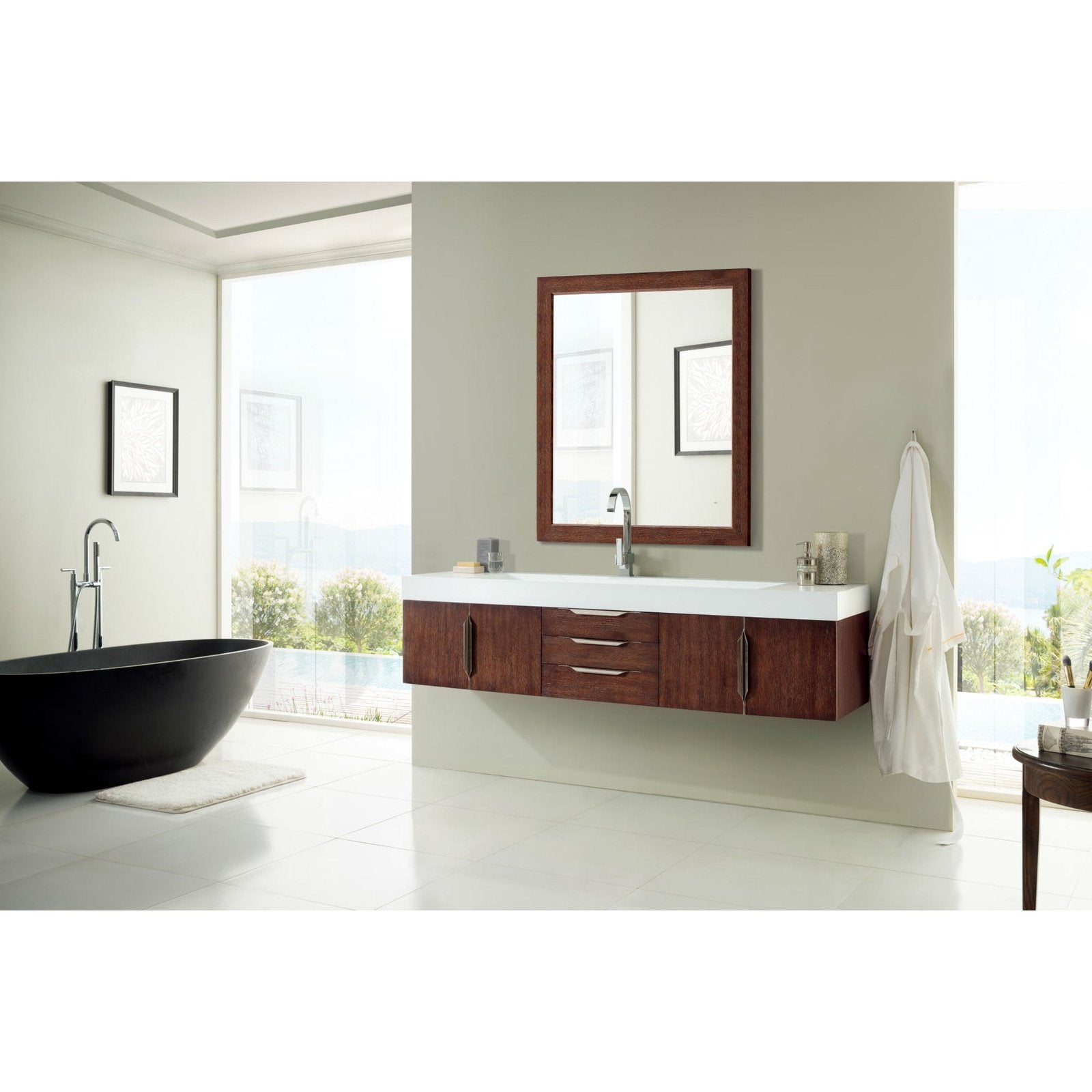 James Martin Vanities Mercer Island 72" Single Vanity - 389-V72S-AGR-G-DGG