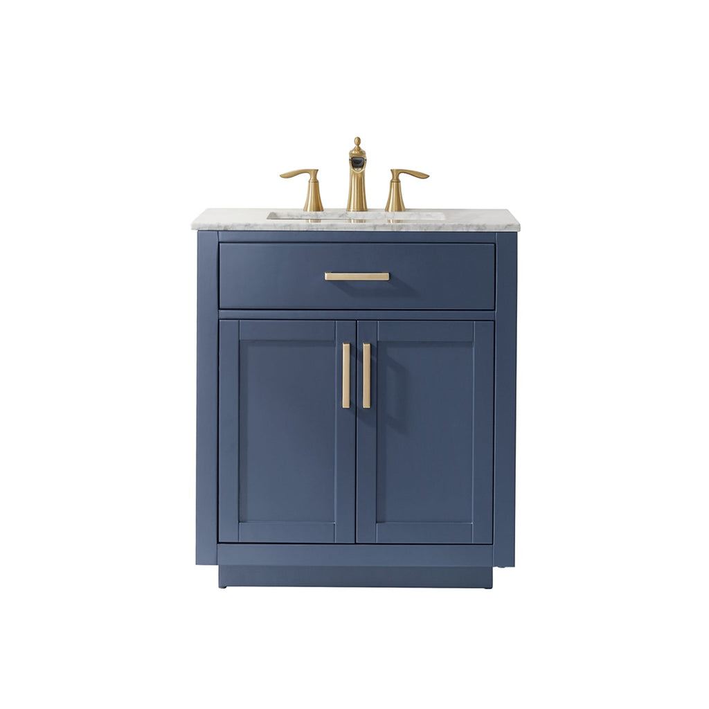 Altair Designs 30" single vanity with top - 531030-WH-CA-NM