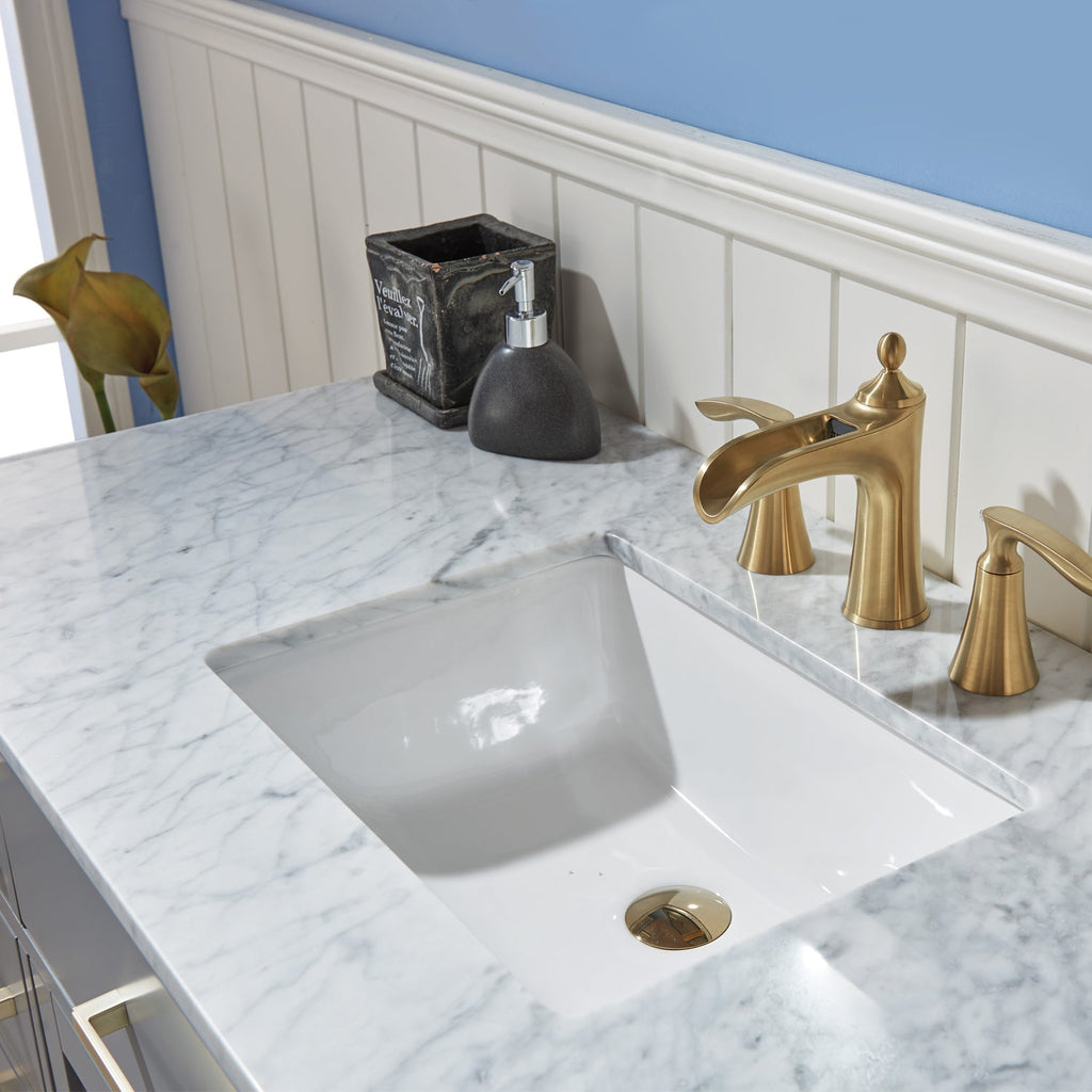 Altair Designs 48" single vanity with top - 531048-WH-CA-NM