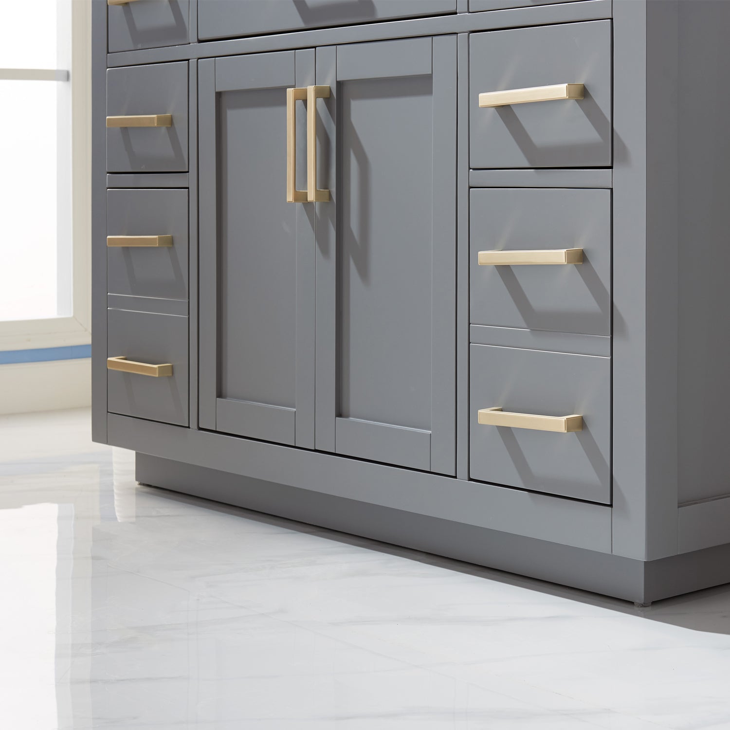 Altair Designs 48" single vanity with top - 531048-WH-CA-NM
