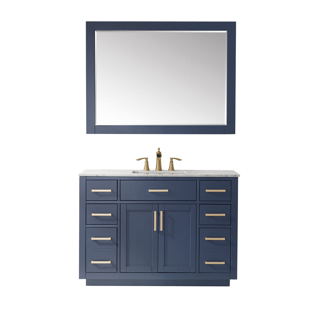 Altair Designs 48" single vanity with top - 531048-WH-CA-NM