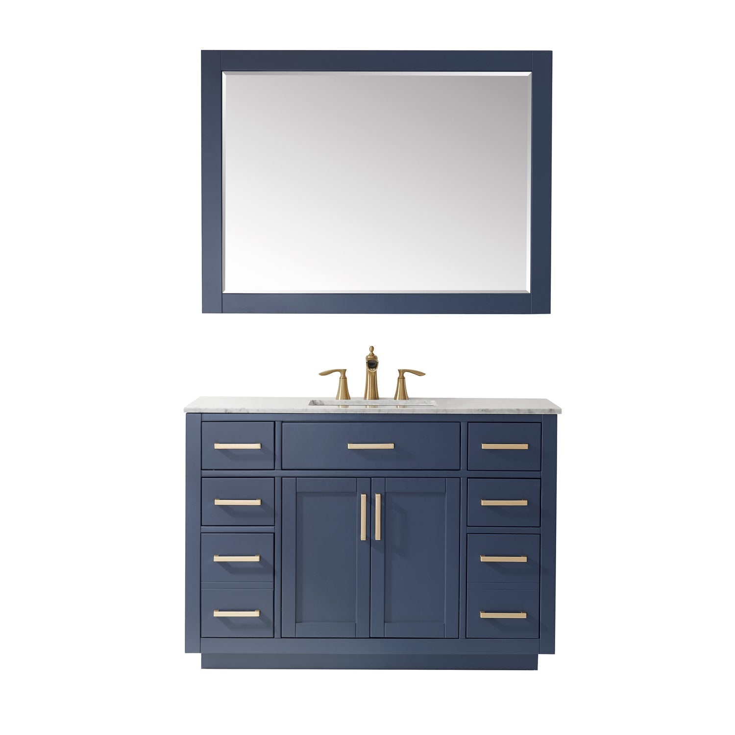 Altair Designs 48" single vanity with top - 531048-WH-CA-NM