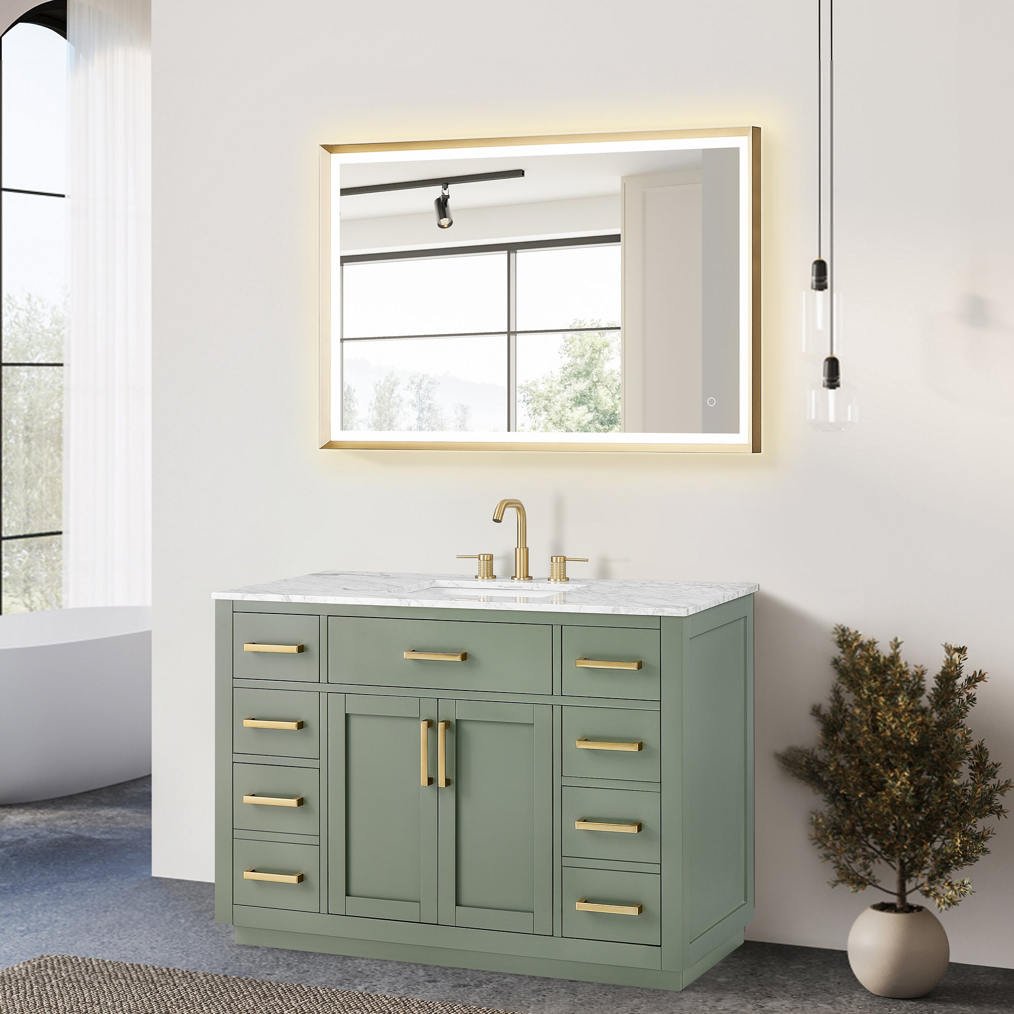 Altair Designs Ivy 30"/36"/48" single vanity with top - 531030-VG-CA-NM