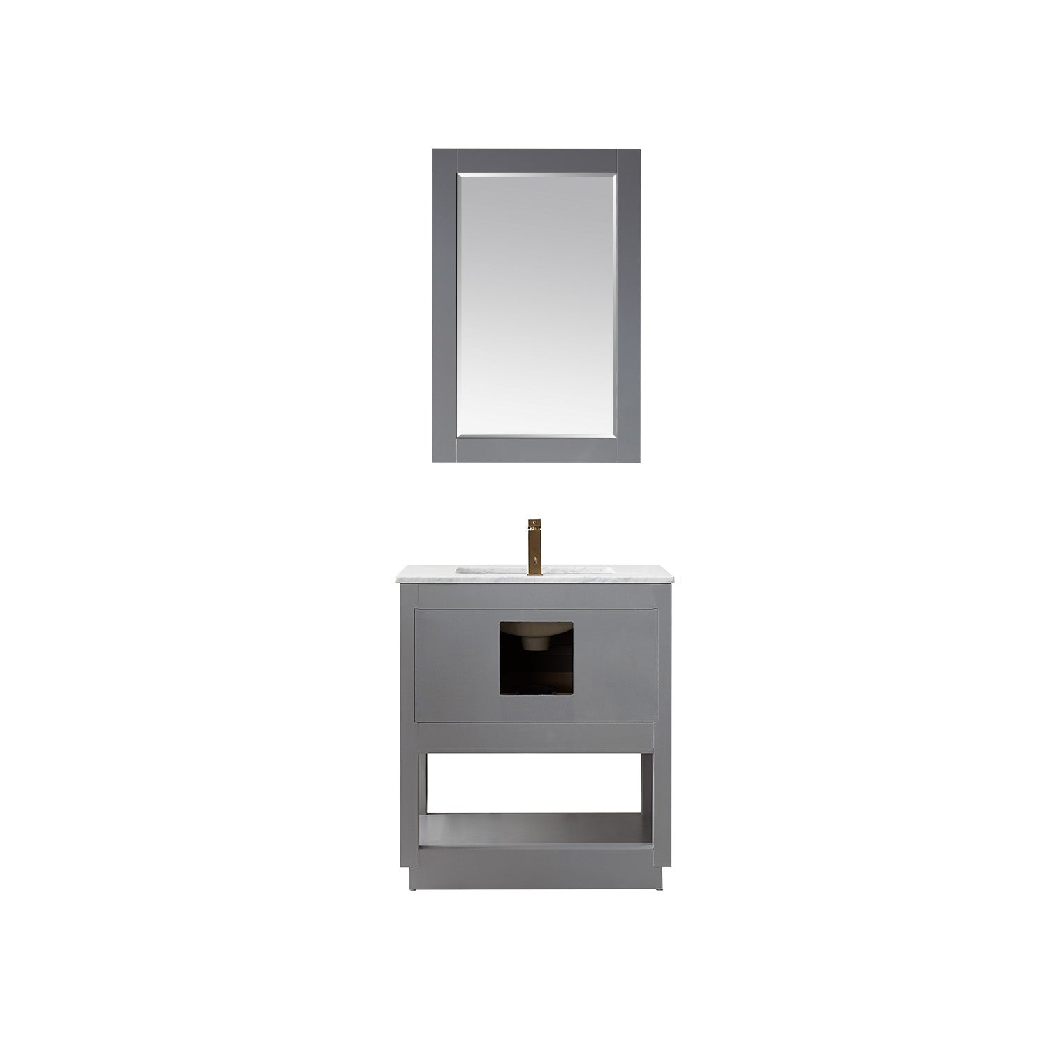 Altair Designs 30" single vanity with top - 532030-WH-CA