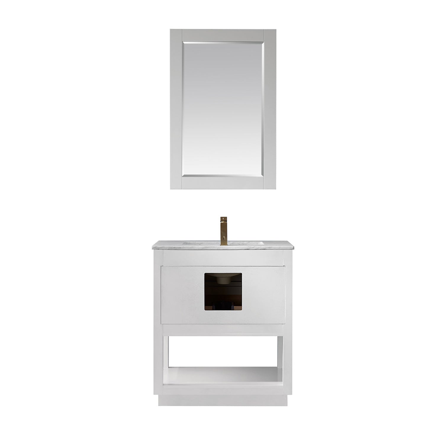 Altair Designs 30" single vanity with top - 532030-WH-CA