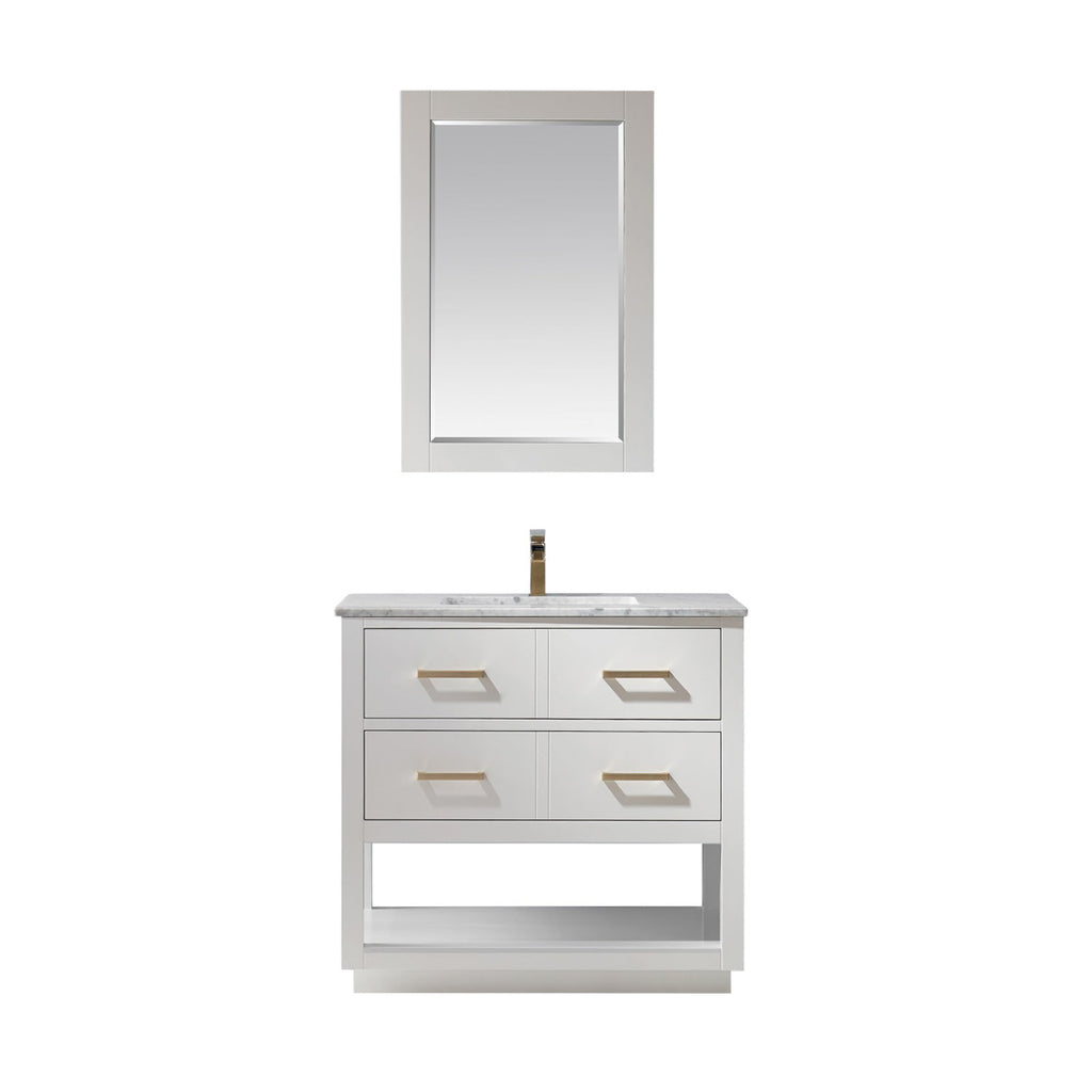 Altair Designs 36" single vanity with top - 532036-WH-CA