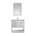 Altair Designs 36" single vanity with top - 532036-WH-CA