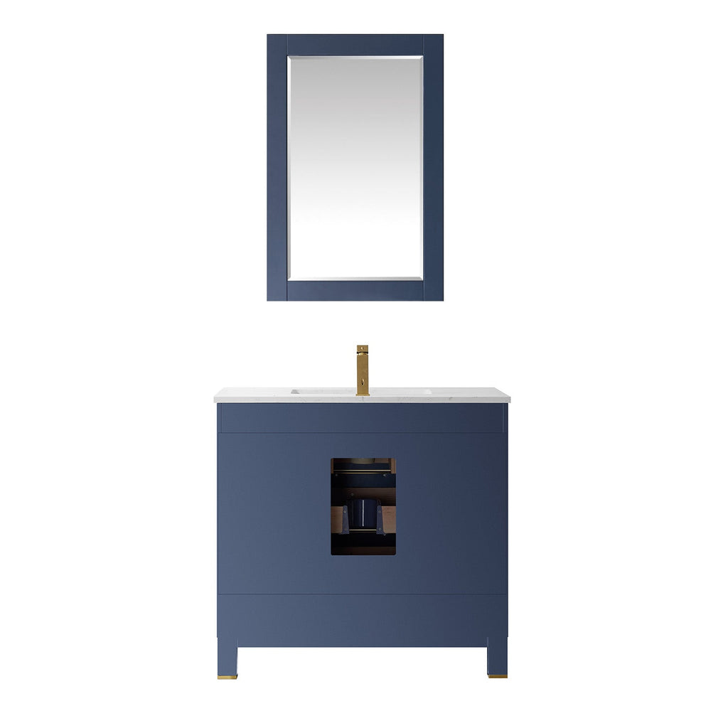 Altair Designs 36" single vanity with top - 533036-RB-AW-NM