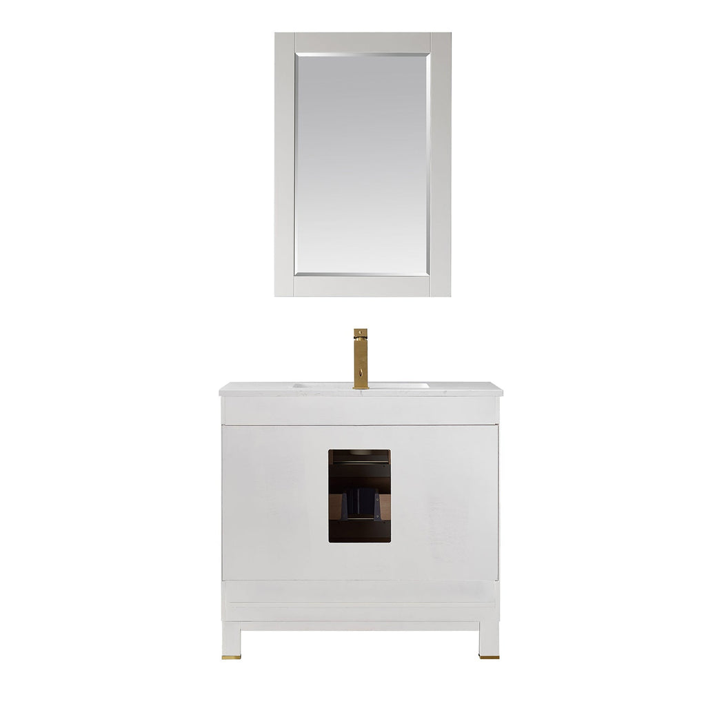 Altair Designs 36" single vanity with top - 533036-RB-AW-NM