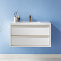 Altair Designs 36" single vanity with top - 534036-WH-AW-NM