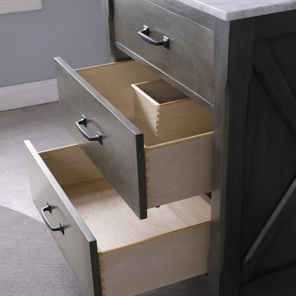 Altair Designs 30" single vanity with top - 535030-WH-CA