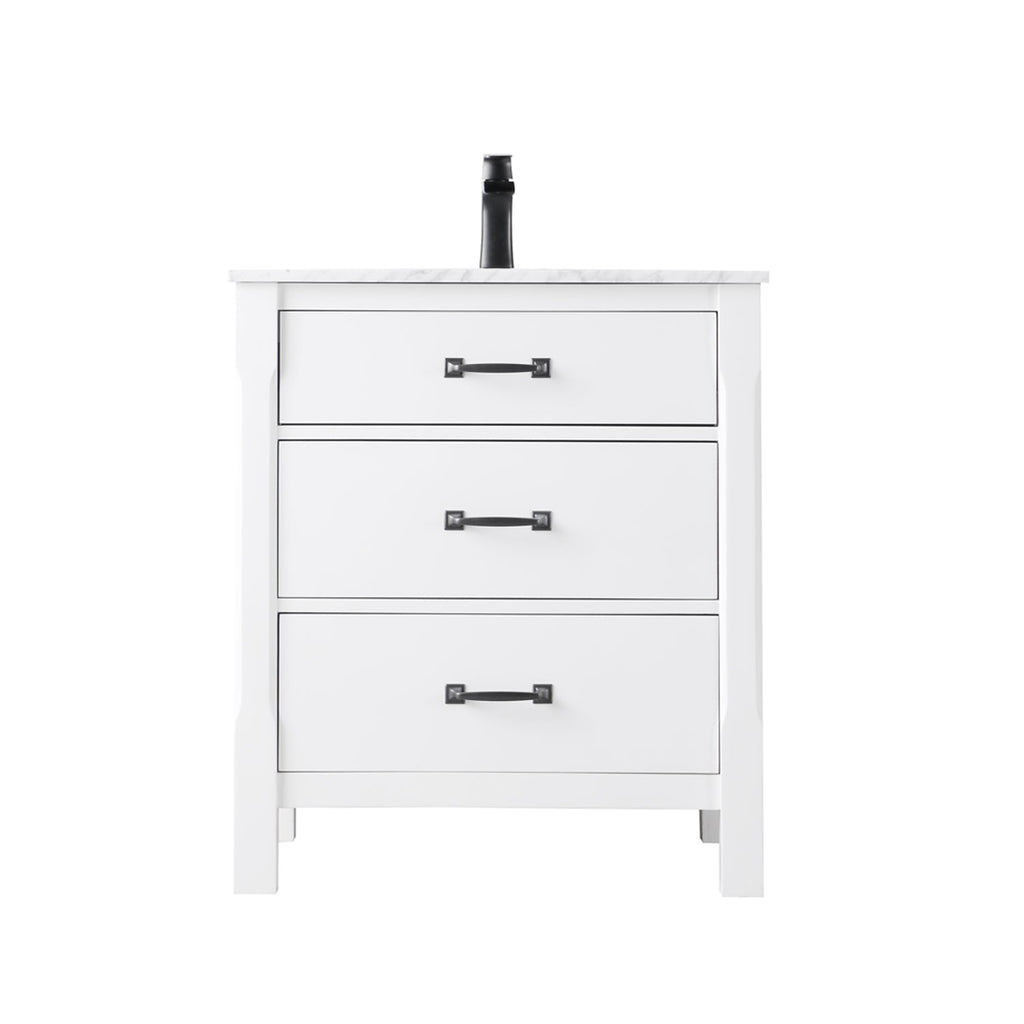 Altair Designs 30" single vanity with top - 535030-WH-CA