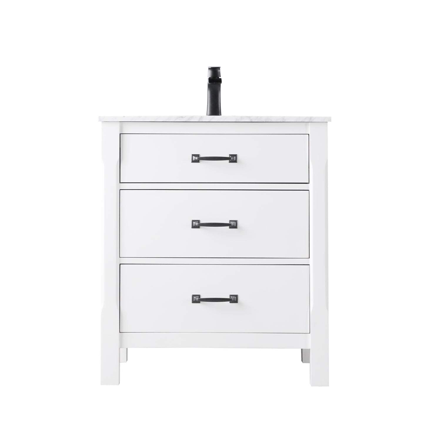 Altair Designs 30" single vanity with top - 535030-WH-CA