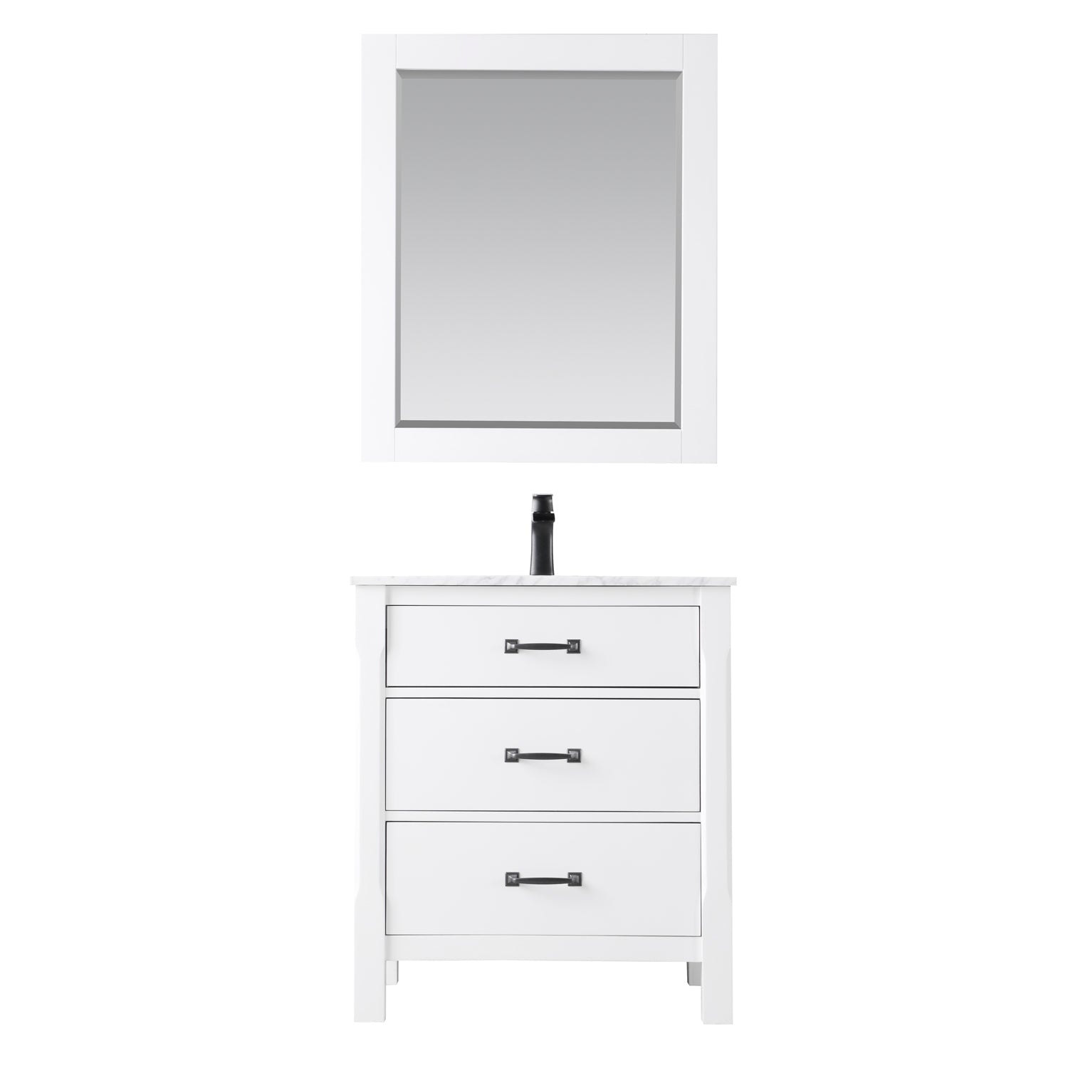 Altair Designs 30" single vanity with top - 535030-WH-CA