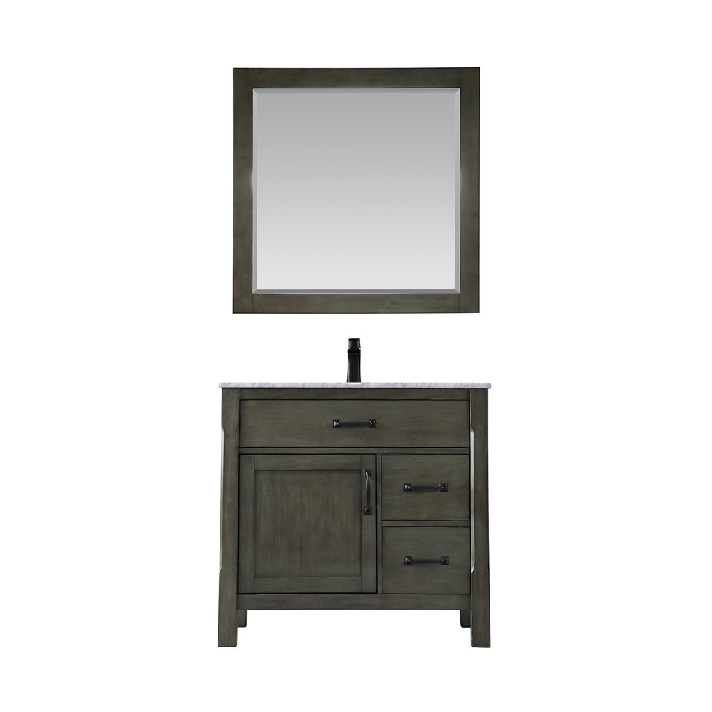 Altair Designs 36" single vanity with top - 535036-WH-CA