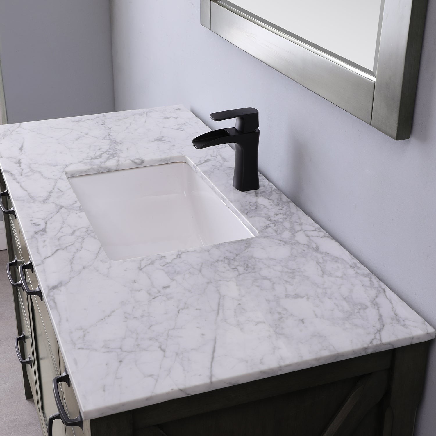 Altair Designs 48" single vanity with top - 535048-WH-CA