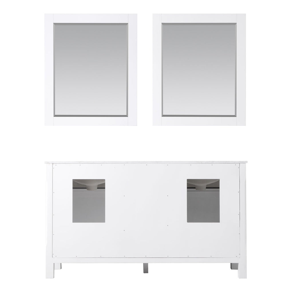 Altair Designs 60" double vanity with top - 535060-WH-CA