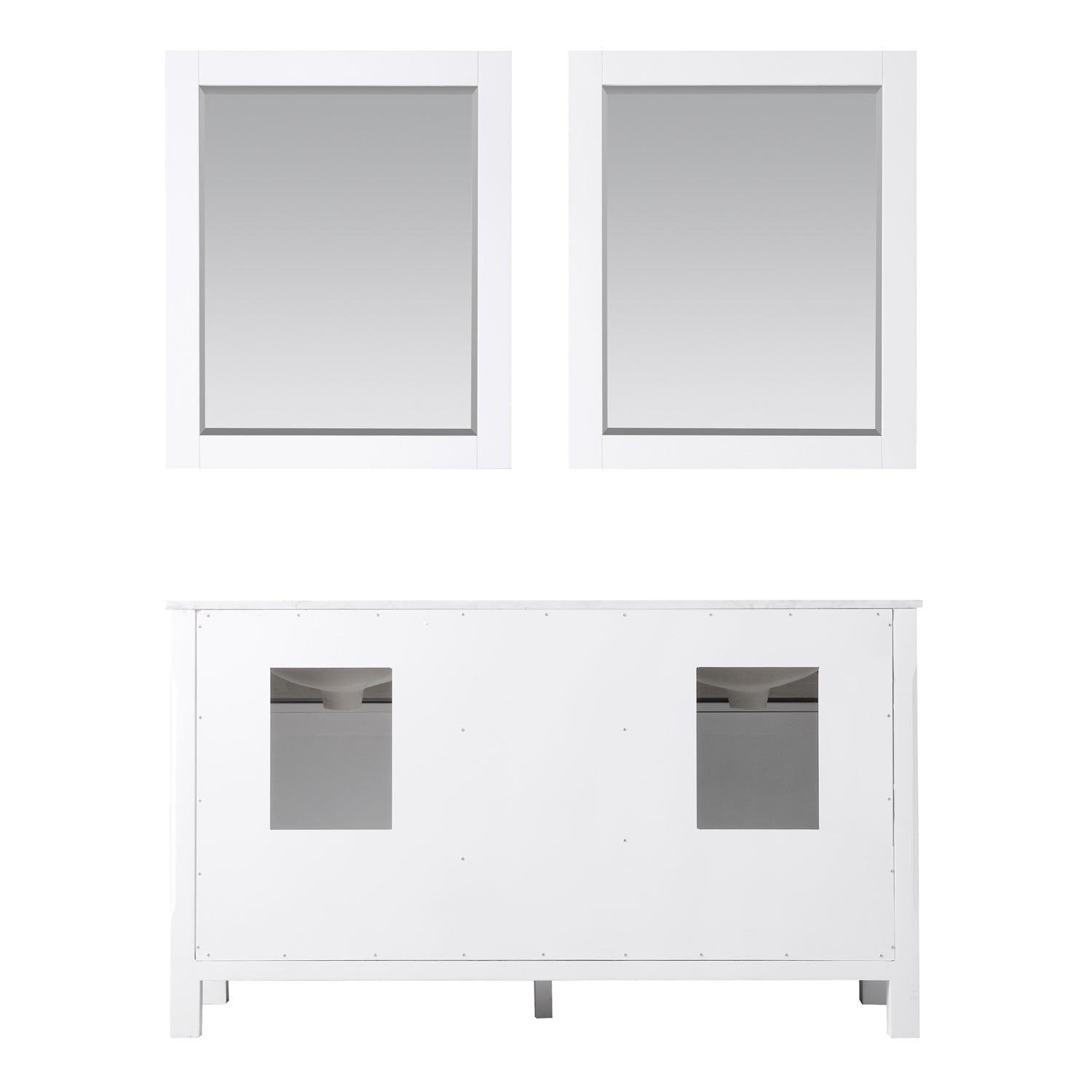 Altair Designs 60" double vanity with top - 535060-WH-CA