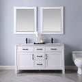 Altair Designs 60" double vanity with top - 535060-WH-CA
