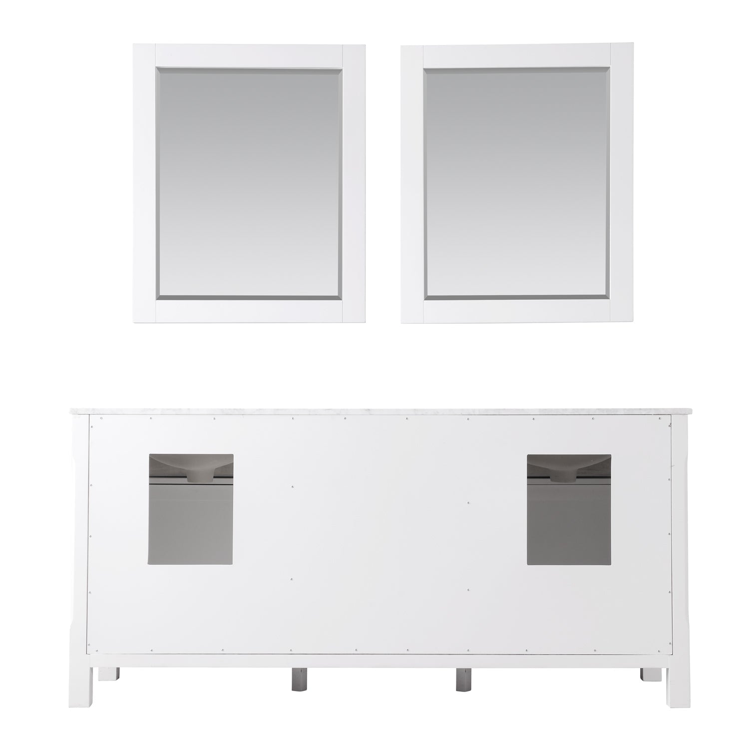 Altair Designs 72" double vanity with top - 535072-WH-CA