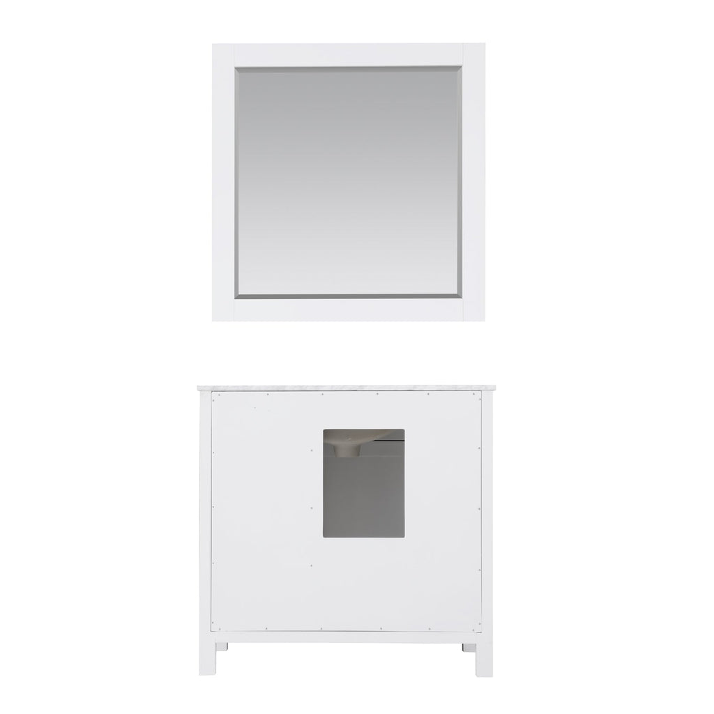 Altair Designs 36" single vanity with top - 536036-WH-CA-NM