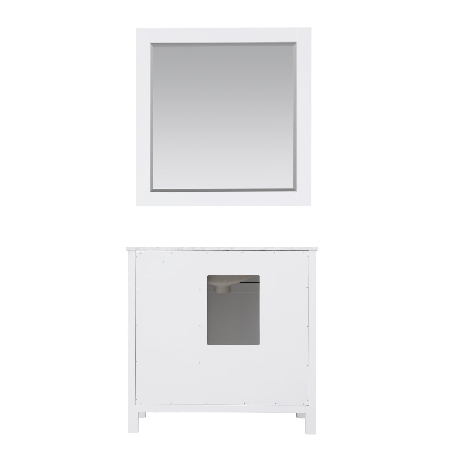 Altair Designs 36" single vanity with top - 536036-WH-CA-NM