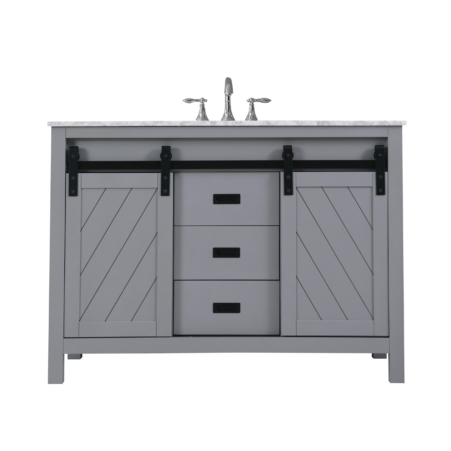 Altair Designs 48" single vanity with top - 536048-WH-CA-NM