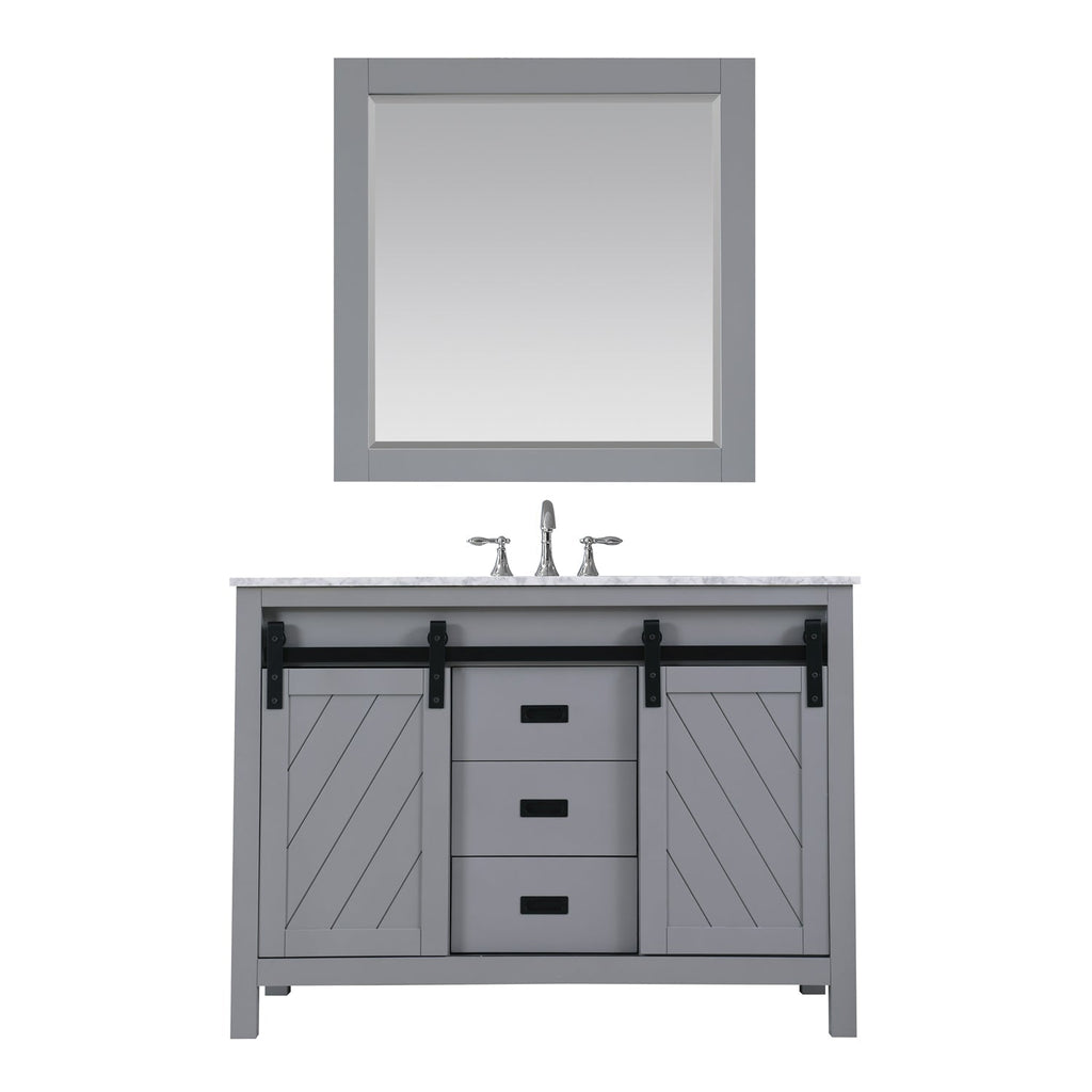 Altair Designs 48" single vanity with top - 536048-WH-CA-NM