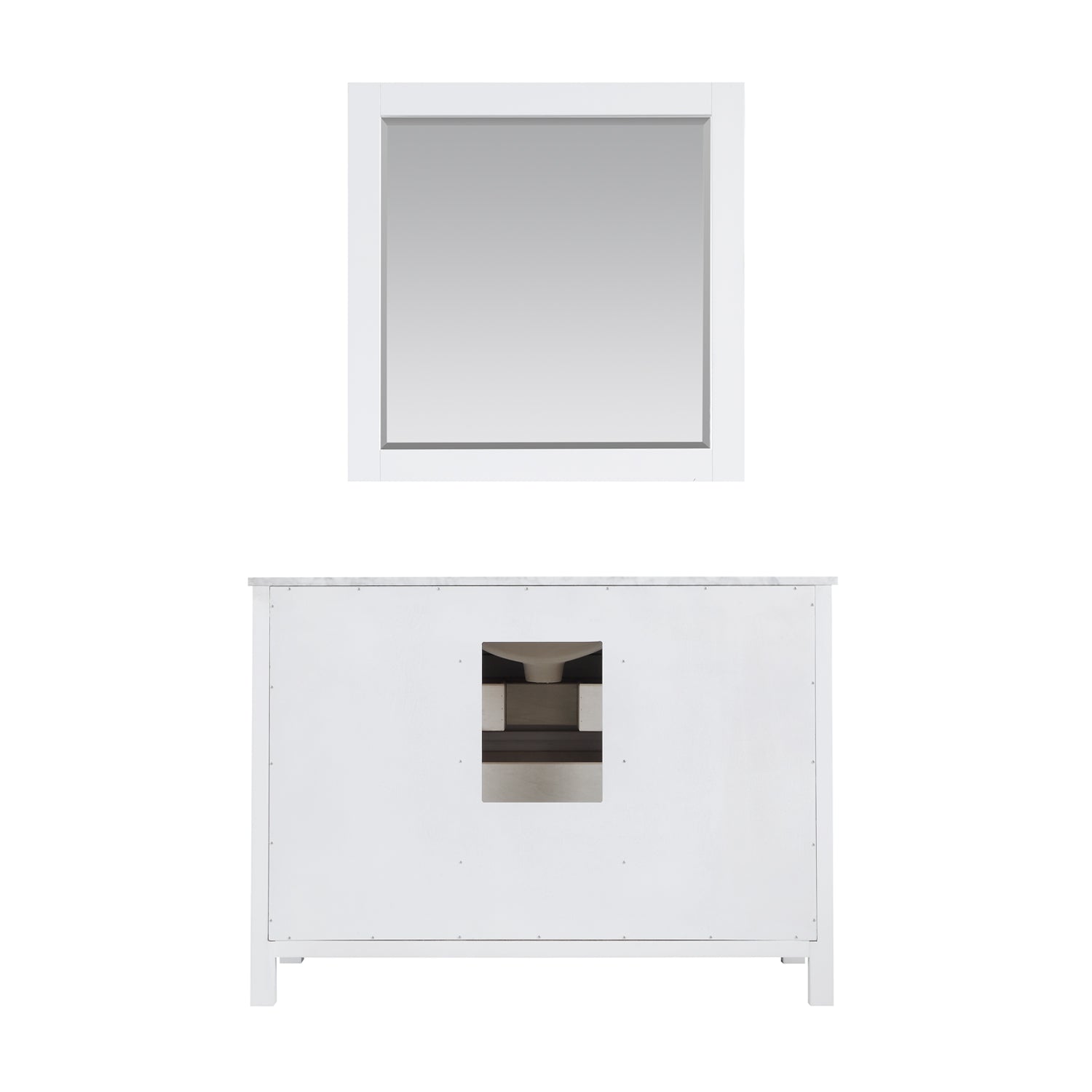 Altair Designs 48" single vanity with top - 536048-WH-CA-NM