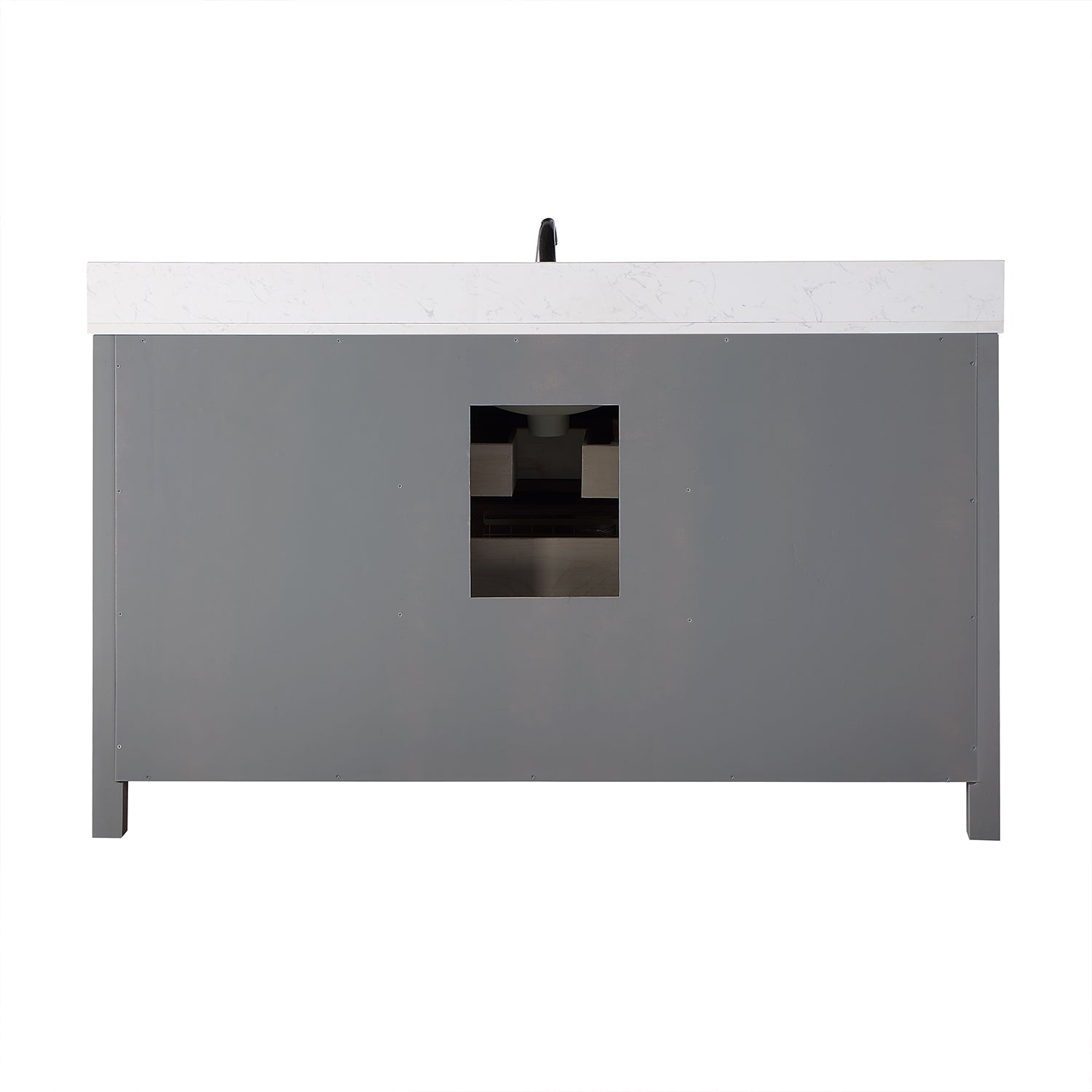 Altair Designs 60" single vanity with top - 536060S-WH-AW-NM