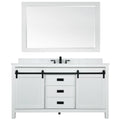 Altair Designs 60" single vanity with top - 536060S-WH-AW-NM