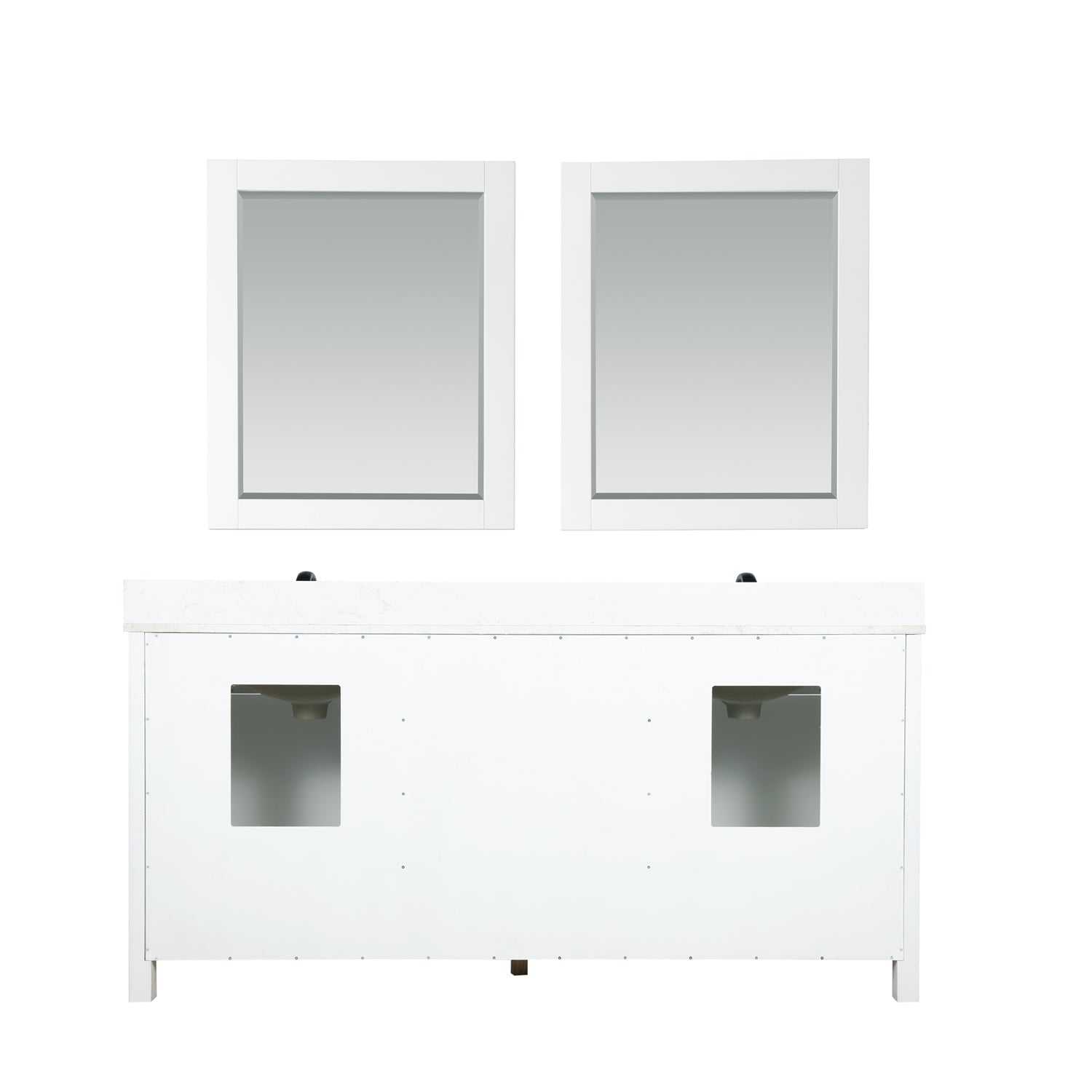 Altair Designs Kinsley 72" double vanity with top - 536072-WH-AW-NM