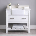 Altair Designs 36" single vanity with top - 537036-WH-AW-NM