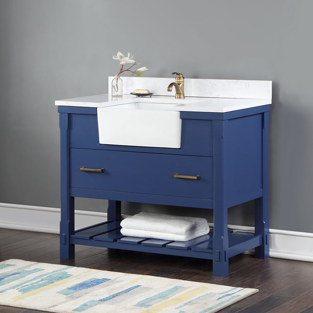 Altair Designs 42" single vanity with top - 537042-JB-AW-NM