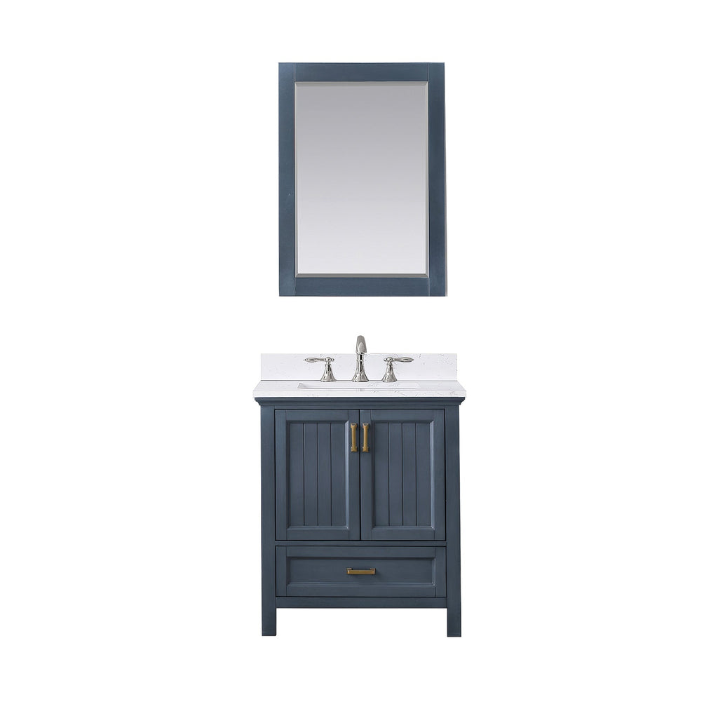 Altair Designs 30" single vanity with top - 538030-WH-CA-NM