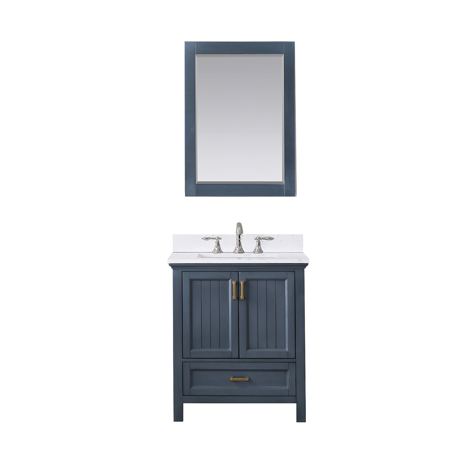 Altair Designs 30" single vanity with top - 538030-WH-CA-NM