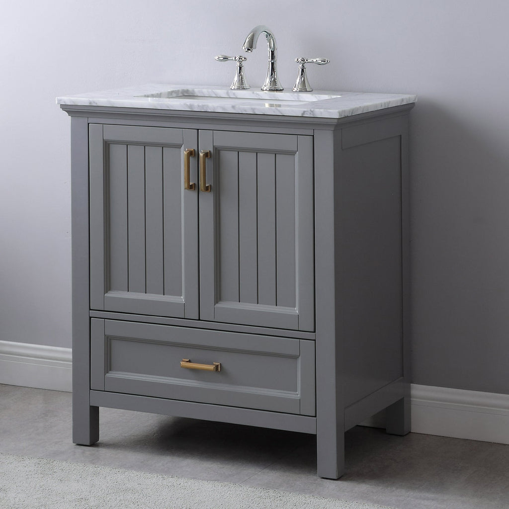 Altair Designs 30" single vanity with top - 538030-WH-CA-NM