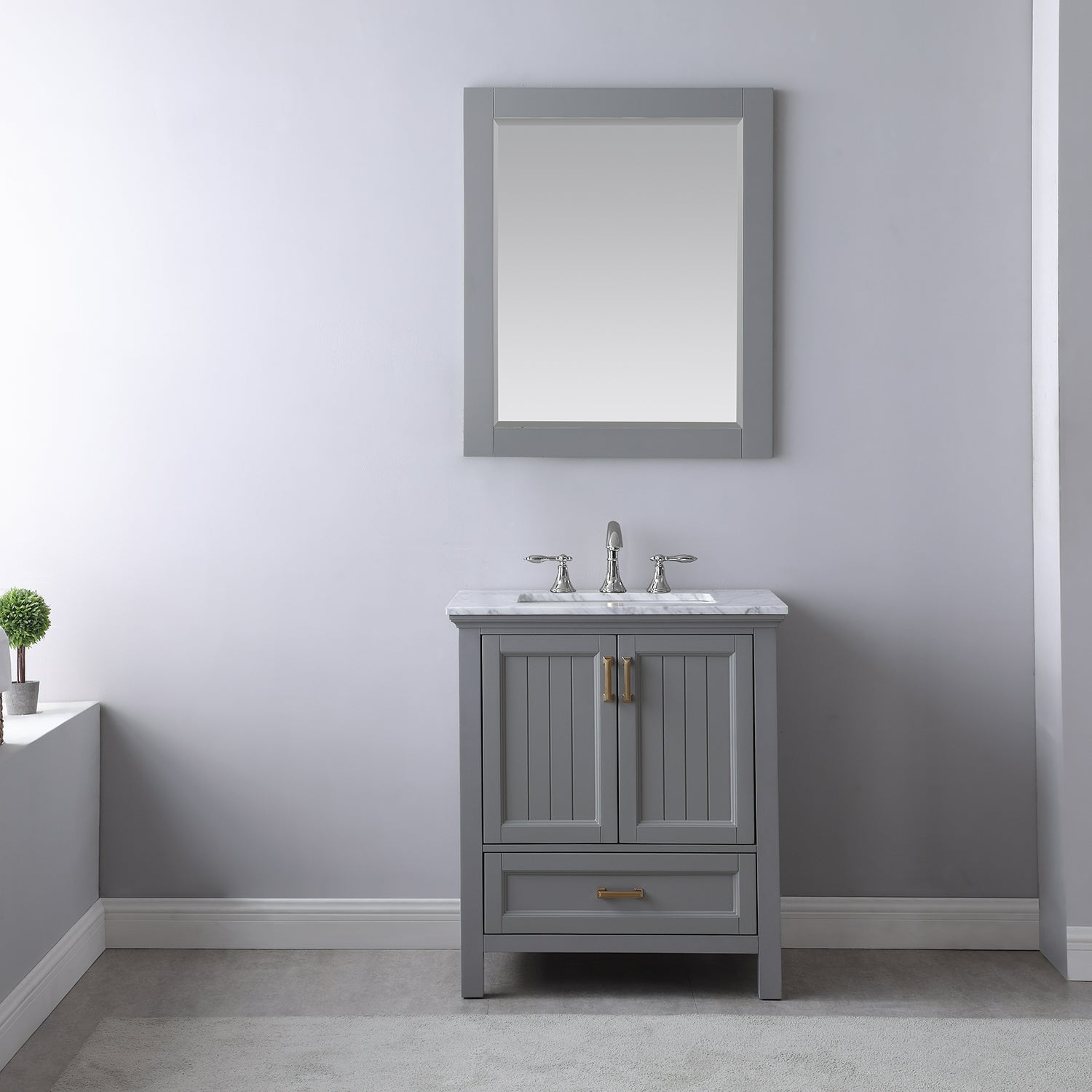Altair Designs 30" single vanity with top - 538030-WH-CA-NM