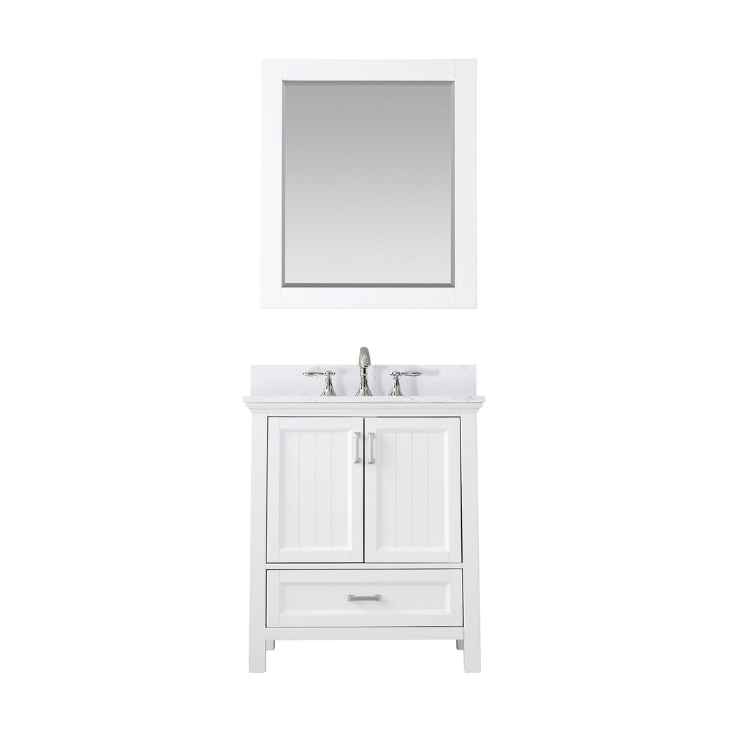 Altair Designs 30" single vanity with top - 538030-WH-CA-NM