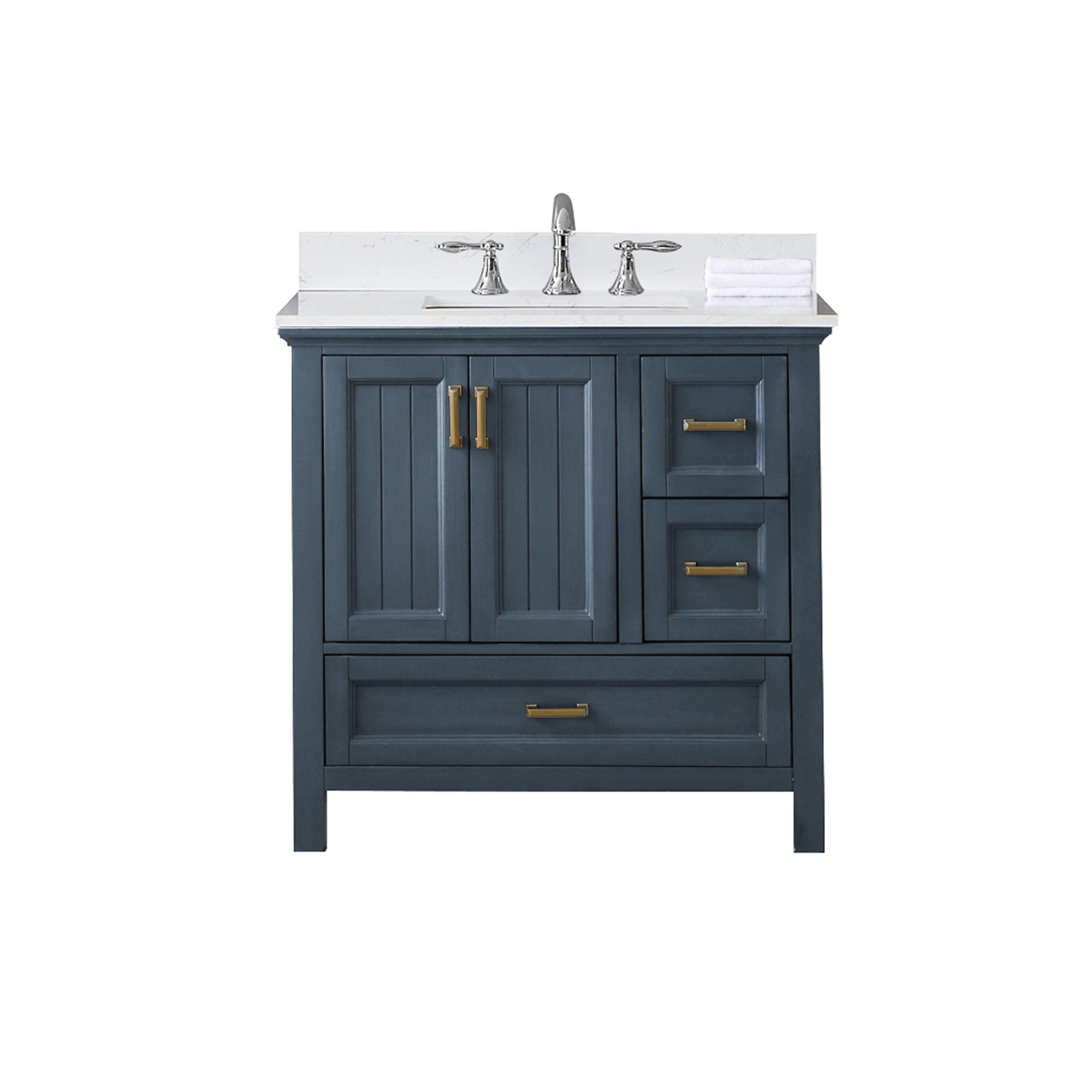 Altair Designs 36" single vanity with top - 538036-WH-CA-NM