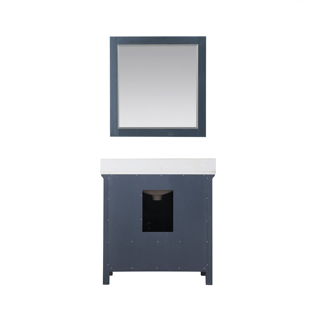 Altair Designs 36" single vanity with top - 538036-WH-CA-NM