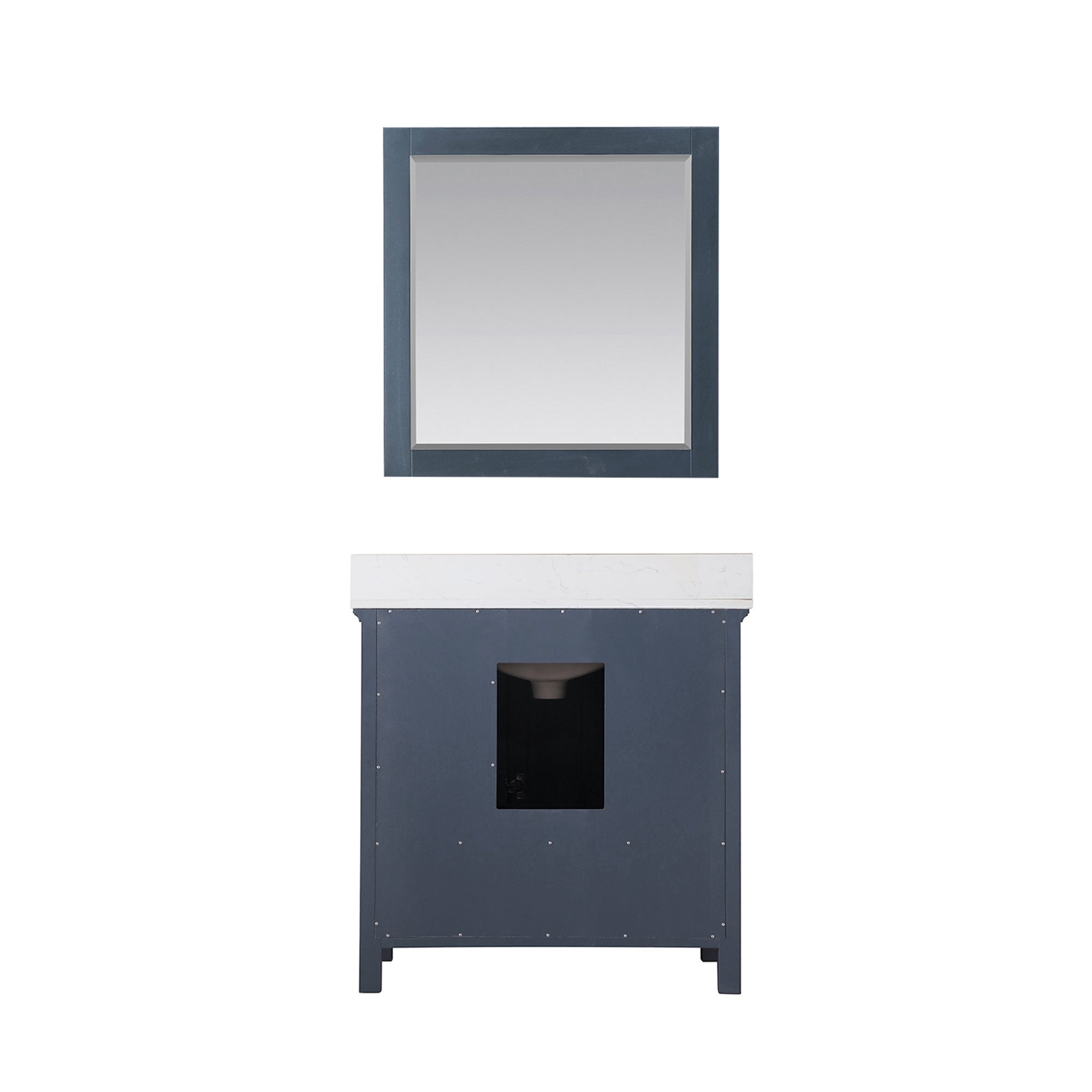 Altair Designs 36" single vanity with top - 538036-WH-CA-NM