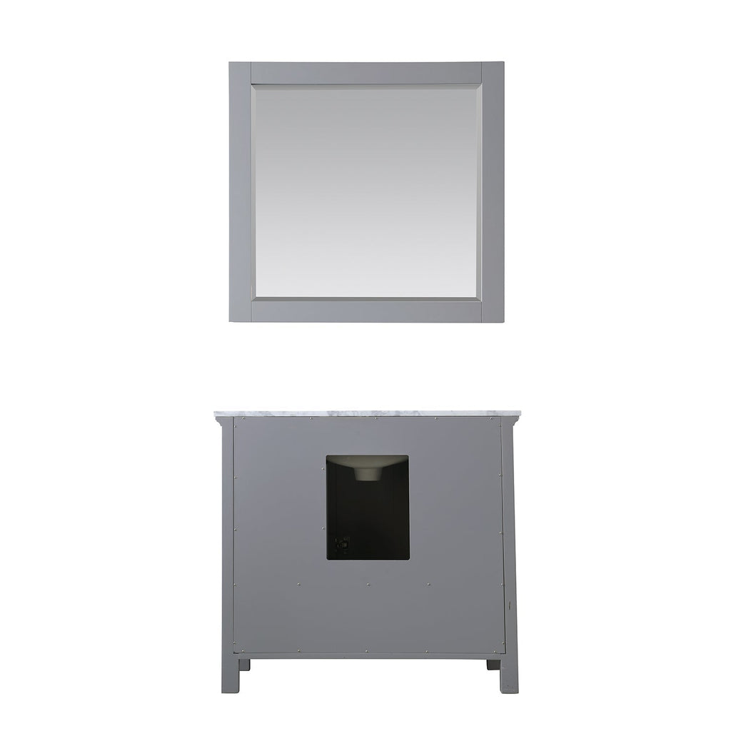 Altair Designs 36" single vanity with top - 538036-WH-CA-NM