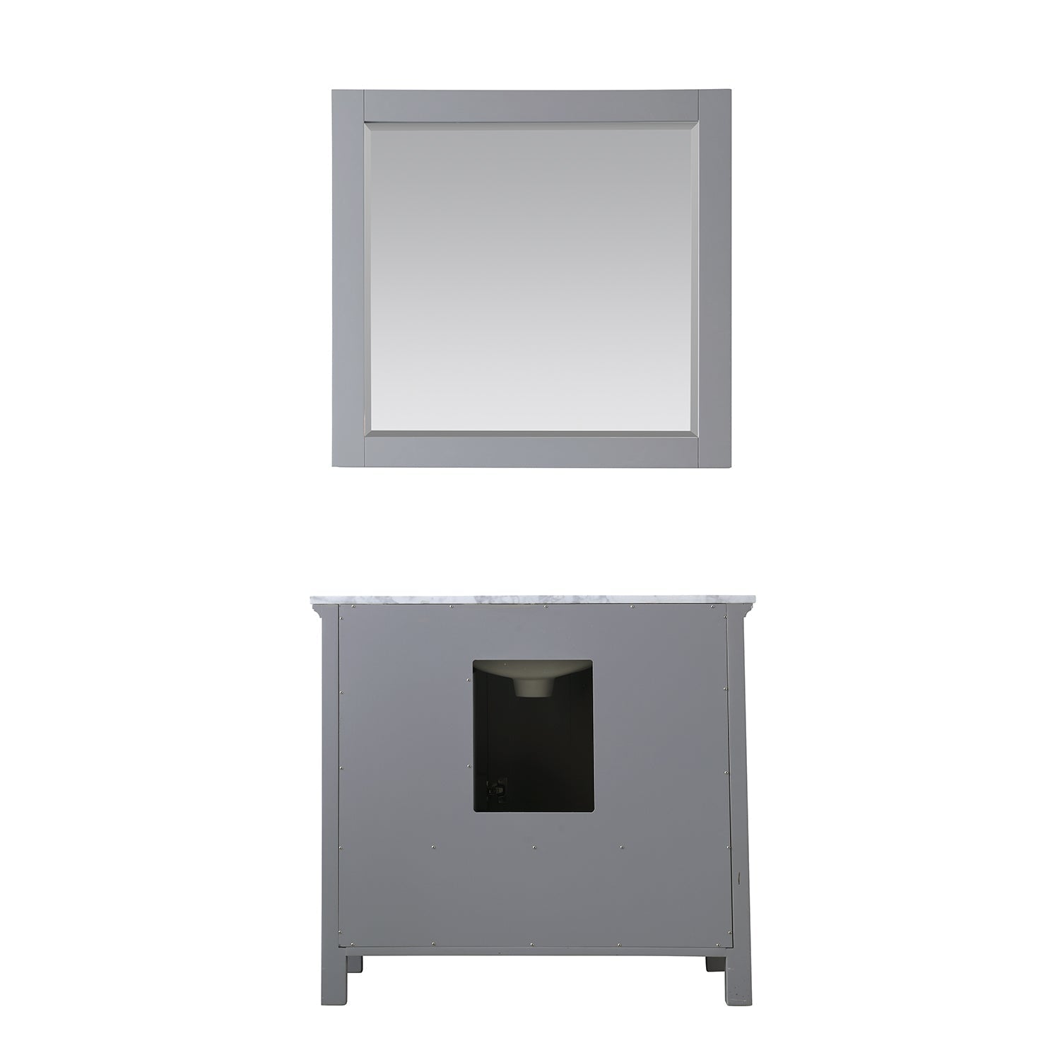 Altair Designs 36" single vanity with top - 538036-WH-CA-NM