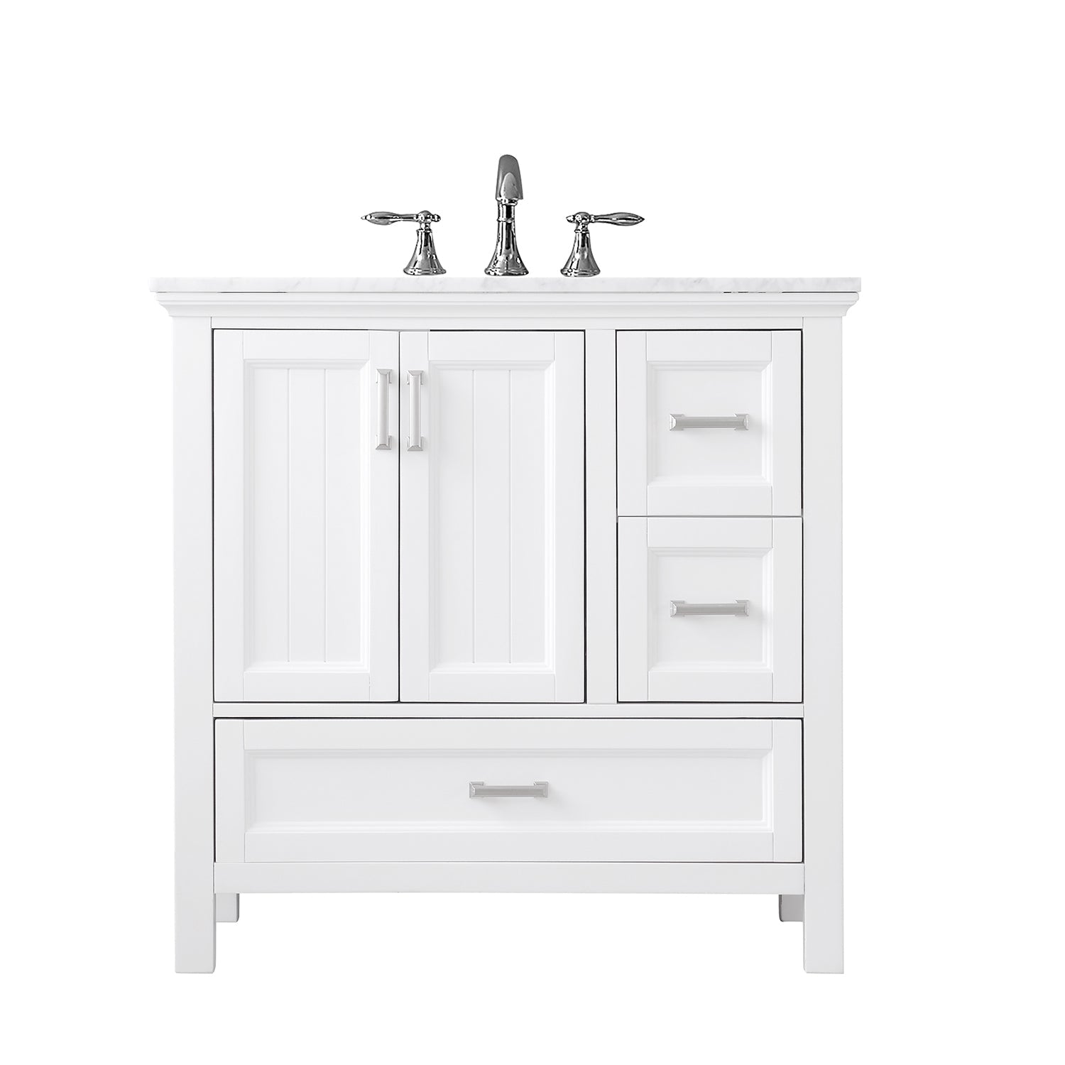 Altair Designs 36" single vanity with top - 538036-WH-CA-NM