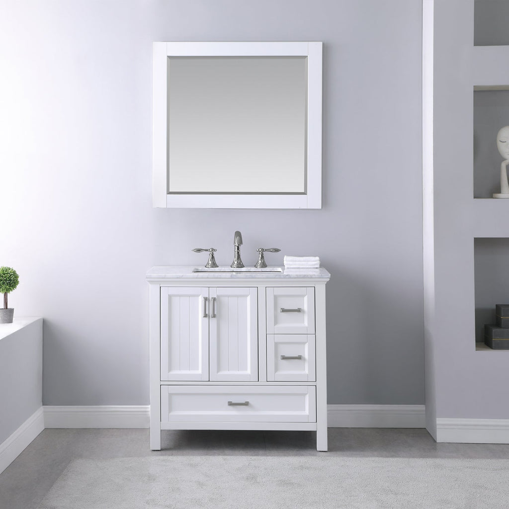 Altair Designs 36" single vanity with top - 538036-WH-CA-NM
