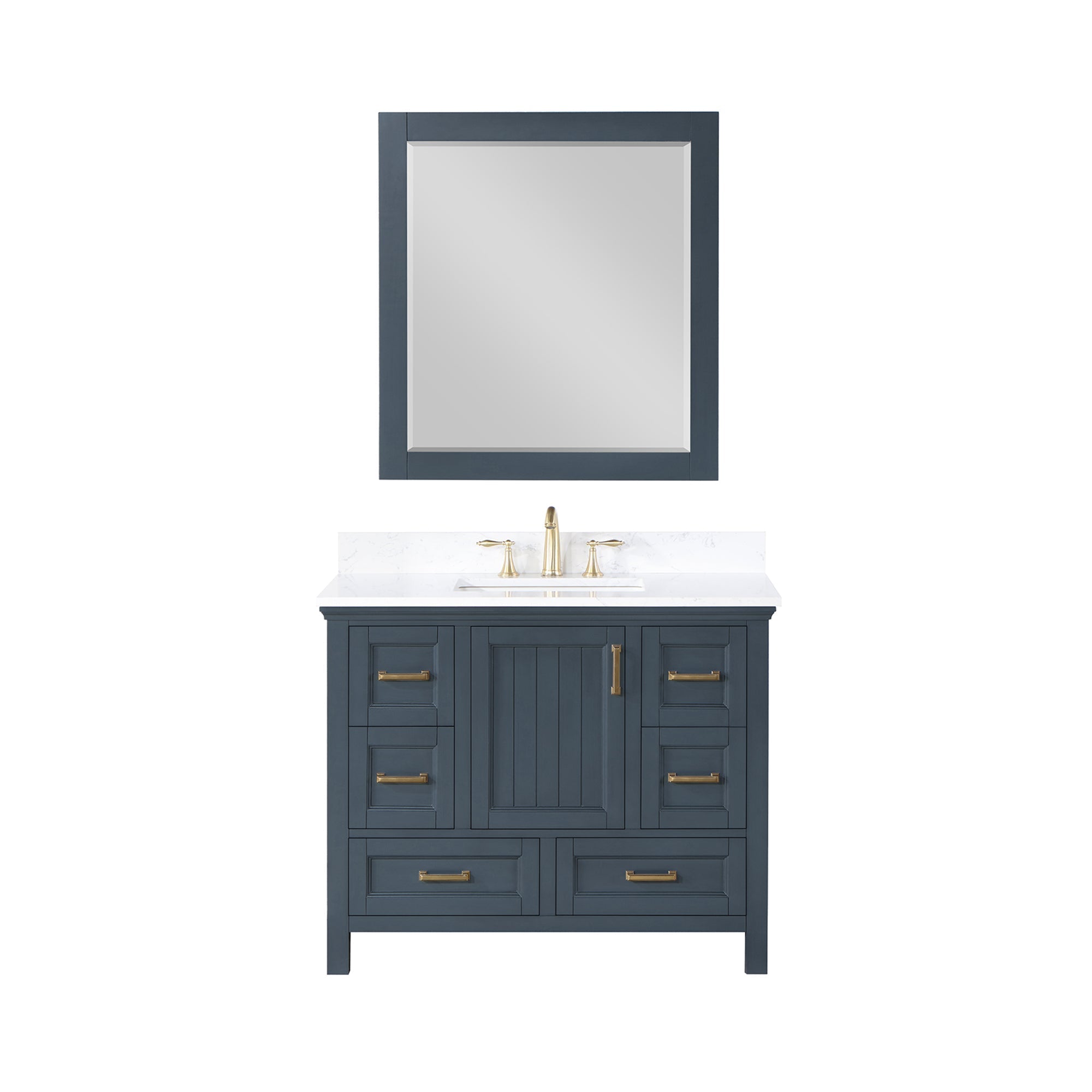 Altair Designs  42" single vanity with top - 538042-CB-AW-NM