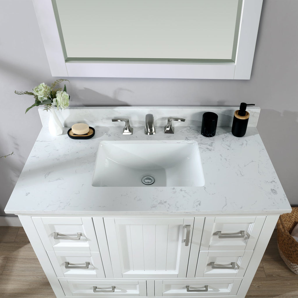 Altair Designs  42" single vanity with top - 538042-CB-AW-NM