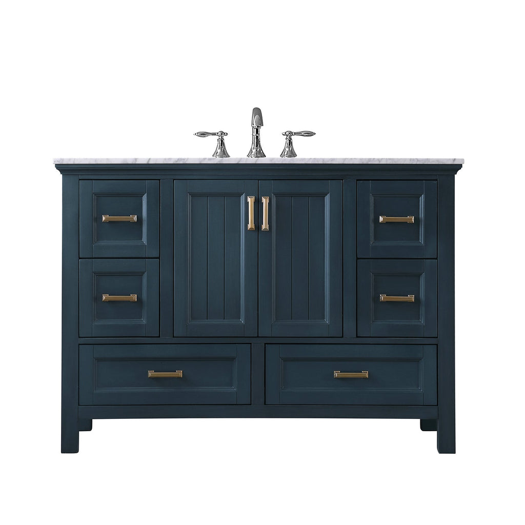 Altair Designs 48" single vanity with top - 538048-WH-CA-NM